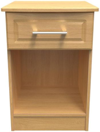 Gina Oak 1 Drawer Bedside Cabinet