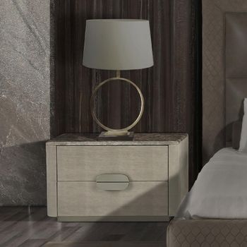 Marylin Marble 2 Drawer Bedside Cabinet - Sizes Available