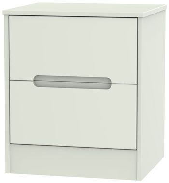 Monaco Cashmere Matt 2 Drawer Bedside Cabinet