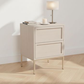 Palmdale Grey 2 Drawer Bedside Table