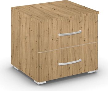 Aditio Artisan Oak 2 Drawer Bedside Cabinet
