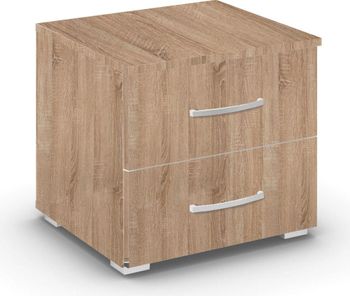 Aditio Sonoma Oak 2 Drawer Bedside Cabinet