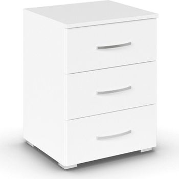 Aditio Alpine White 3 Drawer Bedside Cabinet