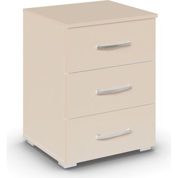 Aditio Champagne 3 Drawer Bedside Cabinet