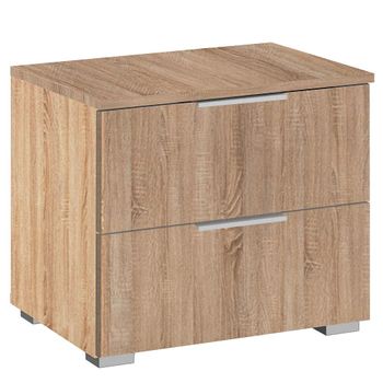 Alabama Sonoma Oak 2 Drawer Bedside Cabinet