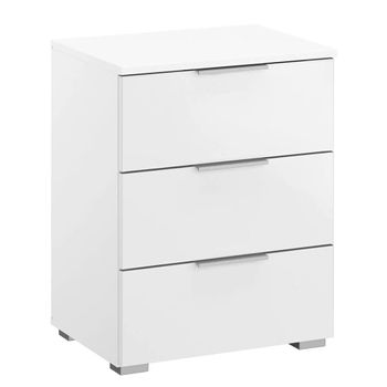 Alabama Alpine White 3 Drawer Bedside Cabinet