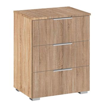 Alabama Sonoma Oak 3 Drawer Bedside Cabinet