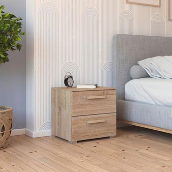 Evelyn Sonoma Oak 2 Drawer Bedside Cabinet