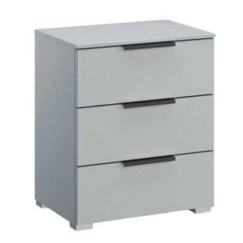 Skat Meridian Silk Grey 3 Drawer Bedside Cabinet