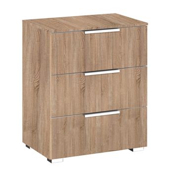 Texas Sonoma Oak 3 Drawer Bedside Cabinet