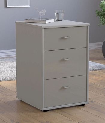Rialto Pebble Grey 3 Drawer Bedside Cabinet