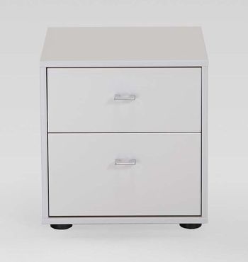 Tokio Alpine White Front 2 Drawer Bedside Cabinet - Sizes Available