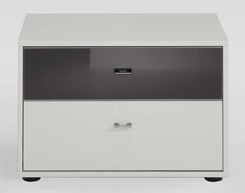 Tokio Alpine White 2 Drawer Bedside Cabinet - Sizes Available