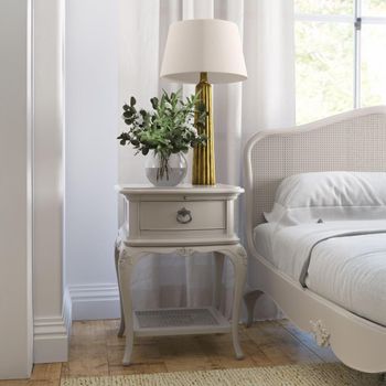 Etienne Grey 1 Drawer Bedside Table