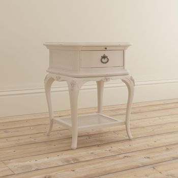 Ivory 1 Drawer Bedside Table