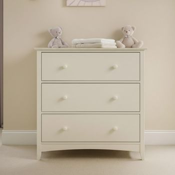 Cameo White 3 Drawer Small Chest