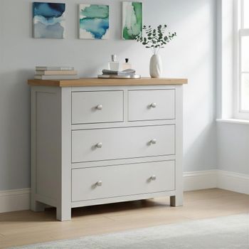 Lundy Grey Painted 2+2 Drawer Chest