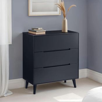 Alicia Black 3 Drawer Small Chest