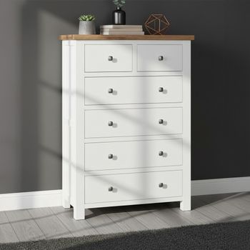 Lundy White Painted 2+4 Drawer Chest
