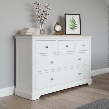 Cromwell White Painted 3+4 Drawer Chest