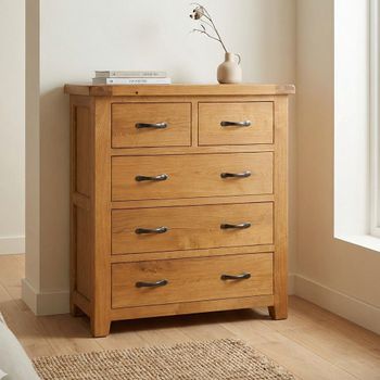Somer Oak 3+2 Drawer Chest
