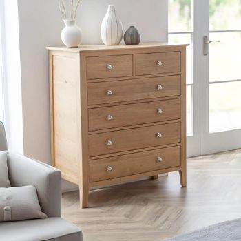 Cotswold Oak 4+2 Drawer Chest