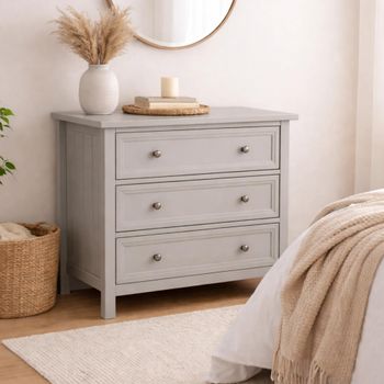 Maine Grey 3 Drawer Small Chest