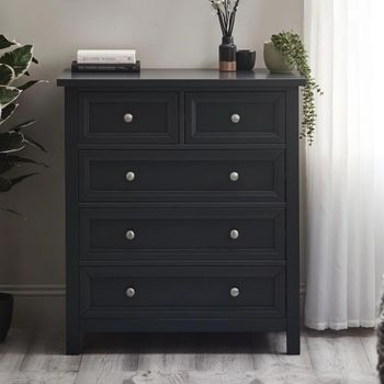 Maine Black 3+2 Drawer Chest