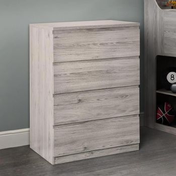 Jupiter Grey Oak 4 Drawer Chest