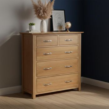 Nimbus Oak 3+2 Drawer Chest
