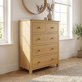 Arlington Oak 2+3 Drawer Chest