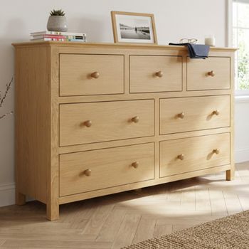 Arlington Oak 3+4 Drawer Chest