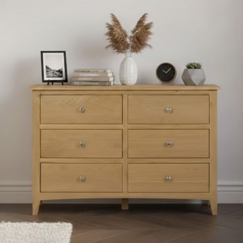 Kilkenny Oak 6 Drawer Wide Chest