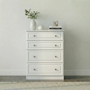 Pembroke White 4 Drawer Deep Chest