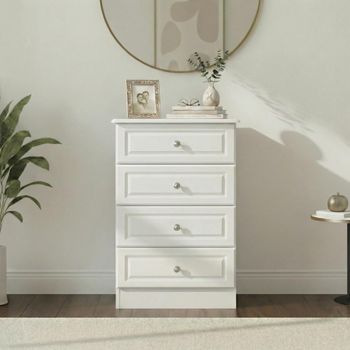 Pembroke White 4 Drawer Midi Chest