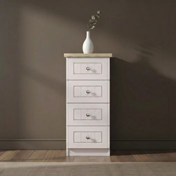 Vienna Cashmere 4 Drawer Narrow Chest