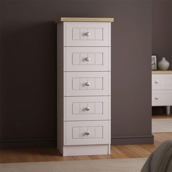 Vienna Cashmere 5 Drawer Narrow Chest