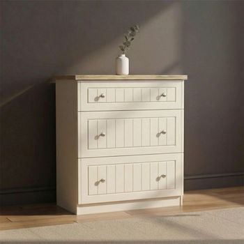 Vienna Cream 3 Drawer Deep Chest