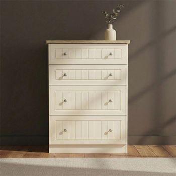 Vienna Cream 4 Drawer Deep Chest
