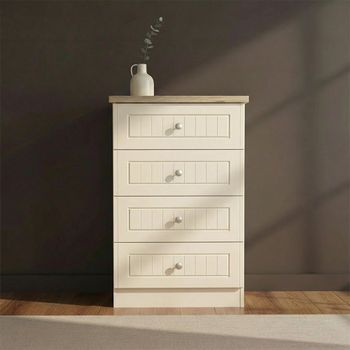 Vienna Cream 4 Drawer Midi Chest