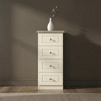 Vienna Cream 4 Drawer Narrow Chest