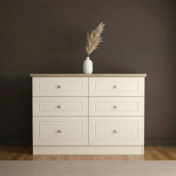 Vienna Cream 6 Drawer Midi Chest