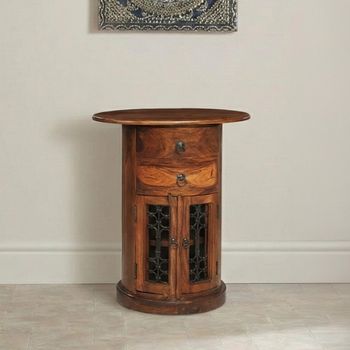 Indian Sheesham 2 Drawer Drum Chest