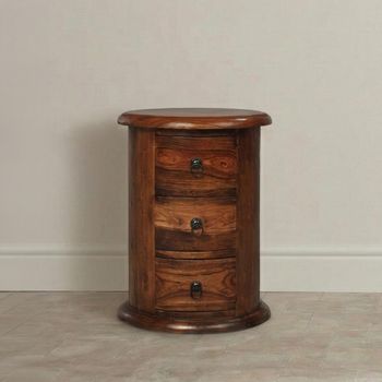 Indian Sheesham 3 Drawer Drum Chest