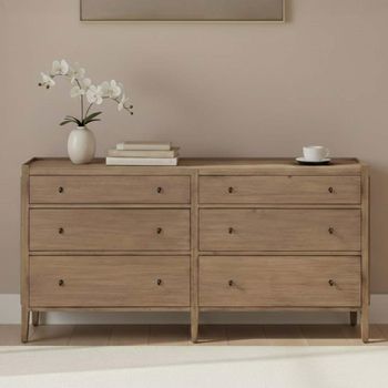 Chesterton Double Natural Rattan 6 Drawer Chest of Drawers