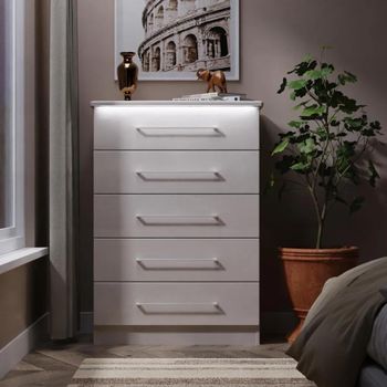 Paris Cashmere 5 Drawer Chest