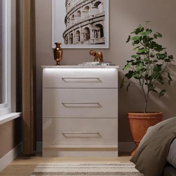 Paris Cashmere Gloss 3 Drawer Deep Chest