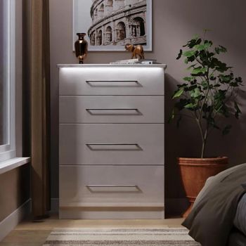 Paris Cashmere Gloss 4 Drawer Deep Chest