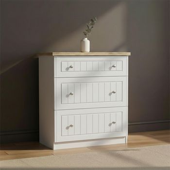 Vienna Porcelain 3 Drawer Deep Chest