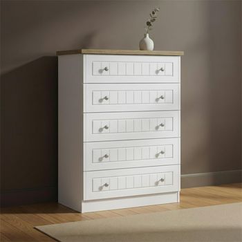 Vienna Porcelain 5 Drawer Chest